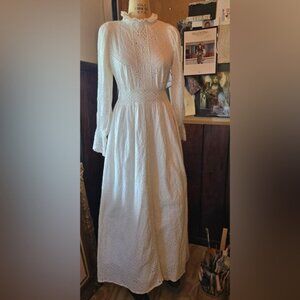 Gorgeous Sezane White Cotton Lace Maxi Dress